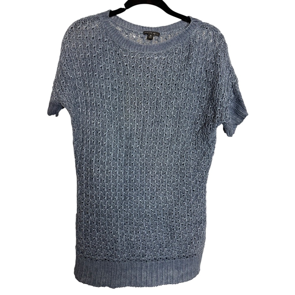 Lafayette 148 New York Sweater Women‎ M Gray Hemp Softcore Scandi Minimalist